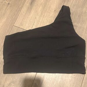 Lululemon Black One Shoulder Sports Bra Size 10